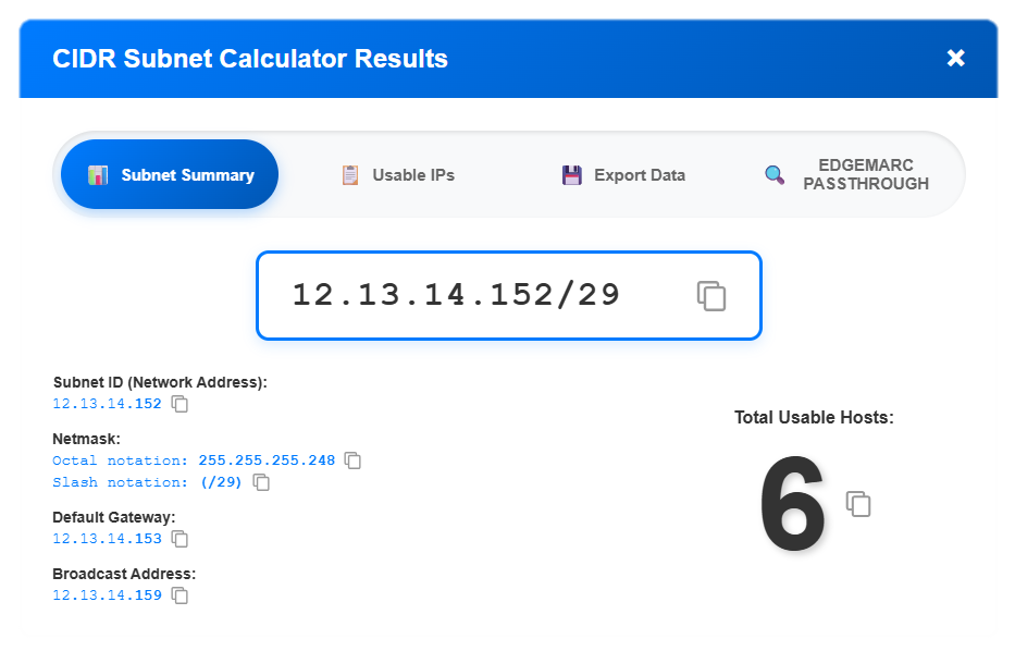 IP Addresses calculator